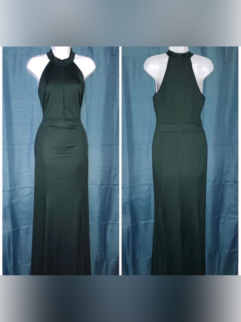 Berydress Women's Elegant Chic Halter Neck Mermaid Evening Dress M(PTP 16) L 59